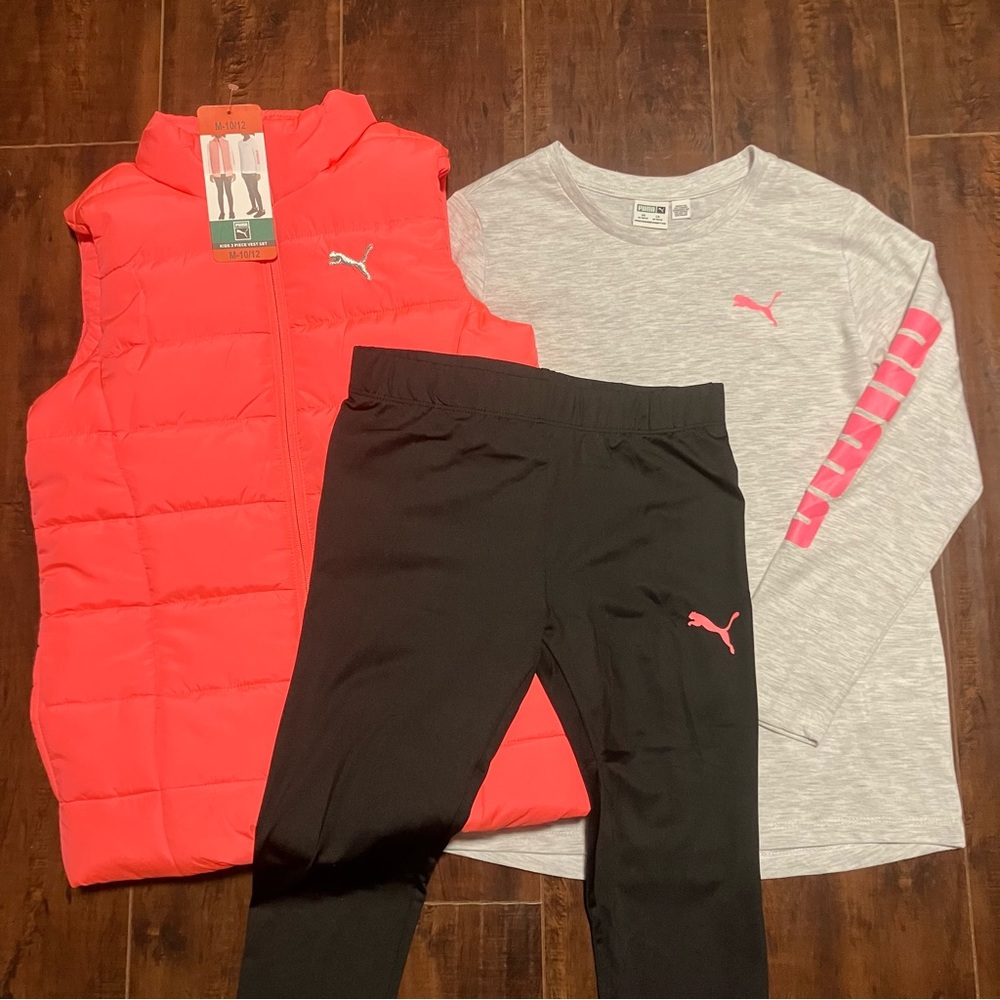 Puma Girl’s 3 Piece Vest - M (10/12)